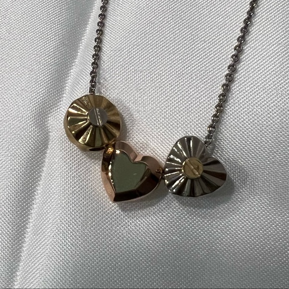 Coach Mixed Metal Heart & Rivet Necklace - Picture 5 of 5